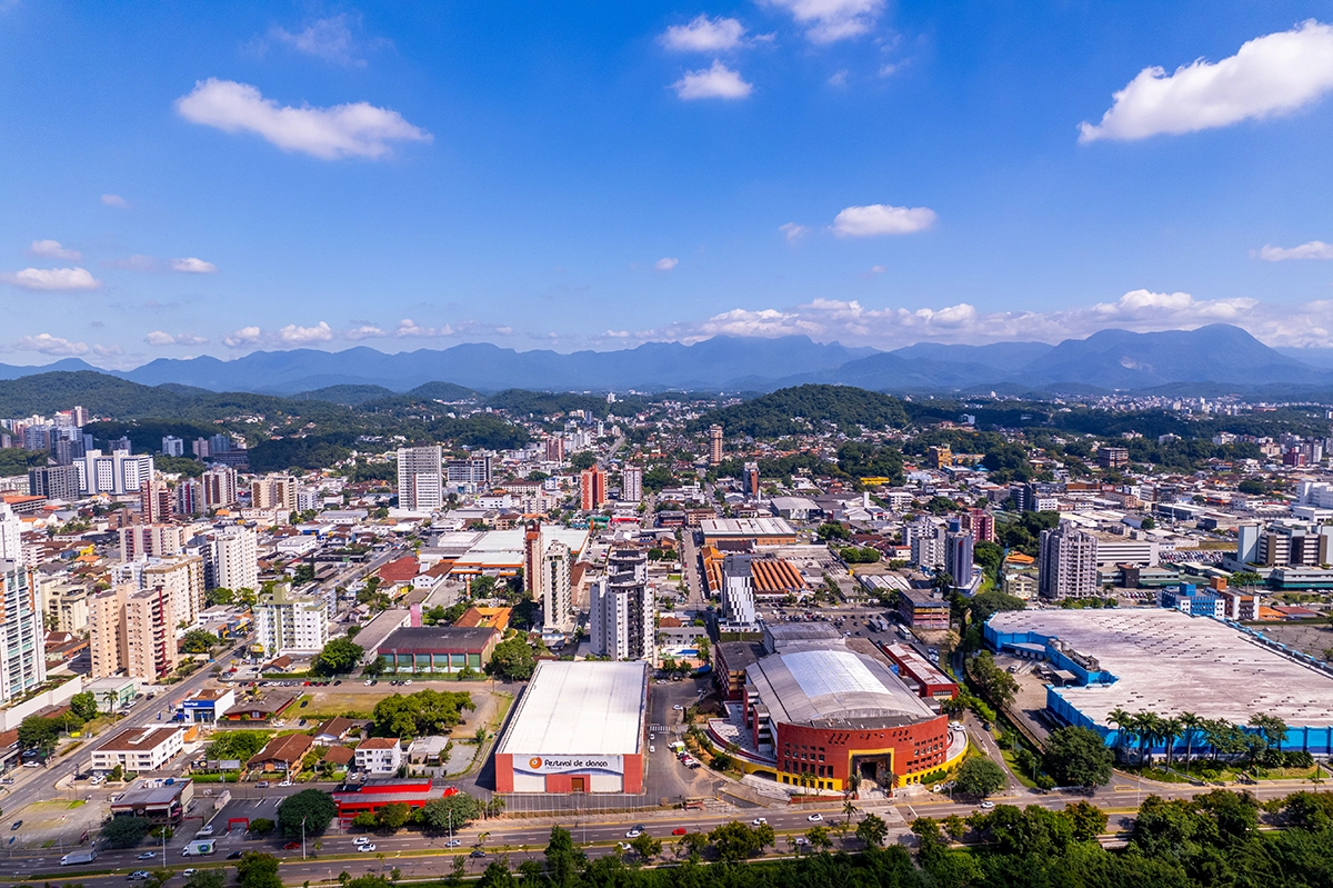 Vista aérea do centro de Joinville